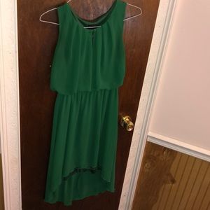 Mid length medium green dress